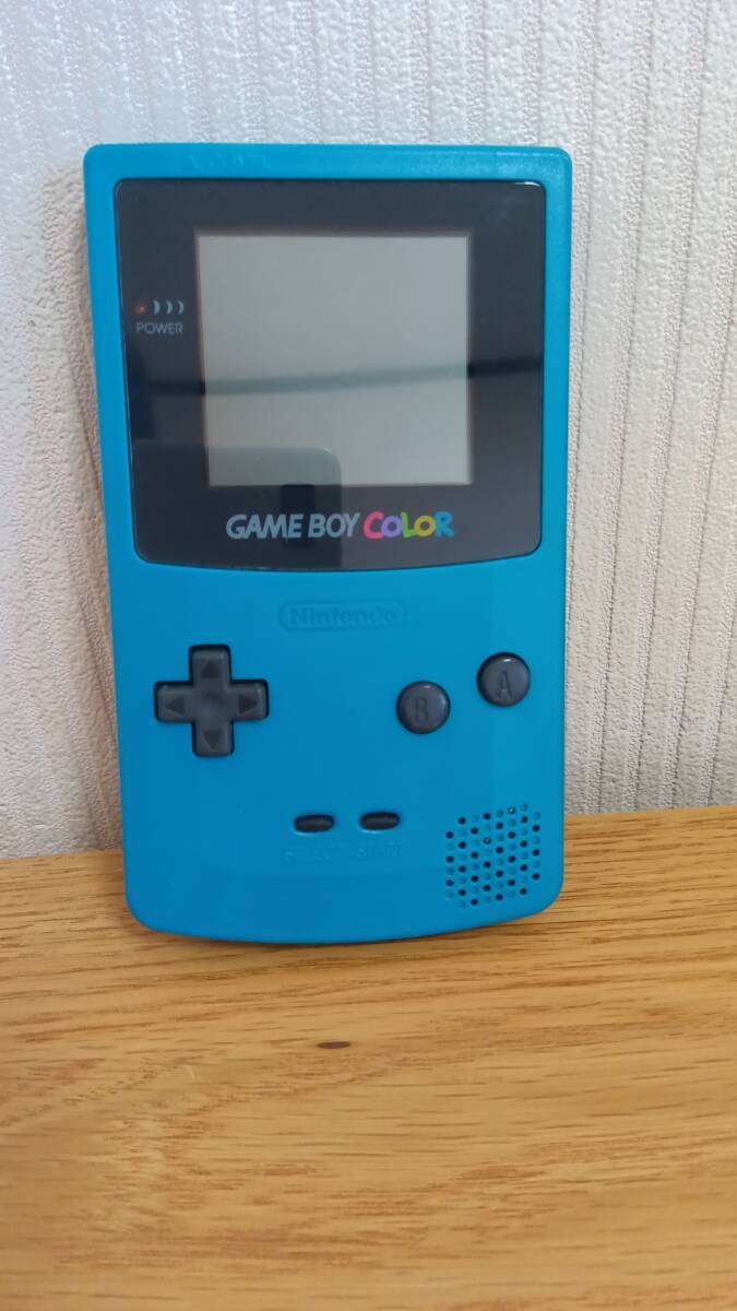 50809 ゲームボーイカラー 本体 CGB-001 起動確認済み ソフト付き ポケットモンスター青 任天堂｜ゲーム
