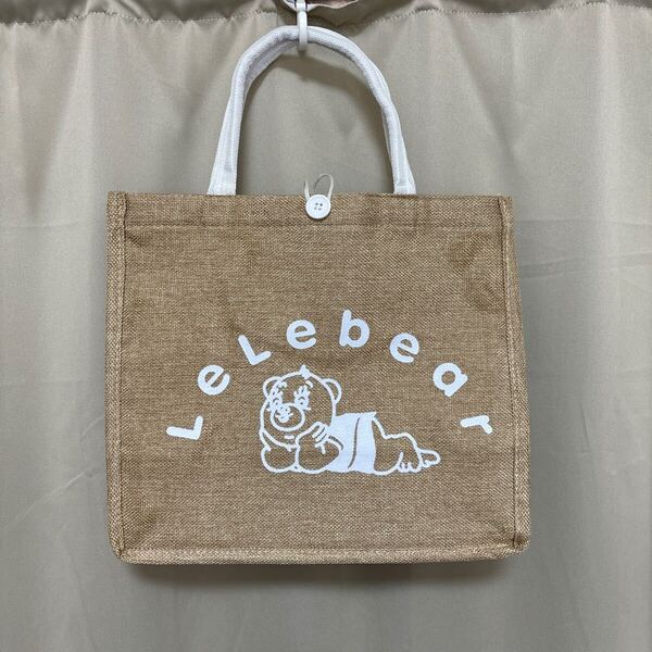 ★新品★LeLebear クマ 文字 トートバッグ エコバッグ