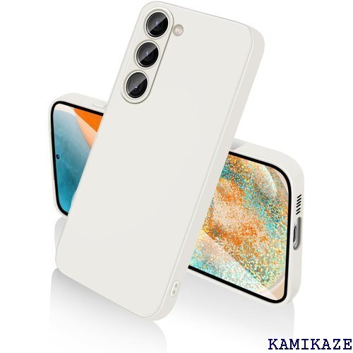 samsung galaxy S23 ケース シリコン 帯ケース ソフト 薄型 ワイヤレス充電対応 オフホワイト 1501