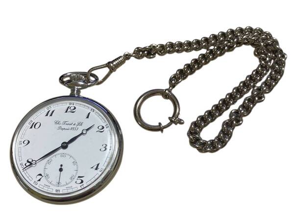 TISSOT ティソ 懐中時計 (chs tissot & fils depuis) 1853 裏蓋刻印あり スモセコ 手巻き アンティーク 希少 美品