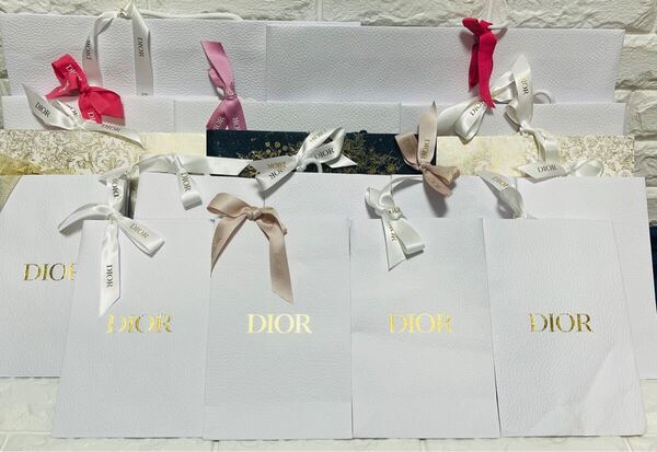 Dior ショップ袋 大中小 17枚セット売り 紙袋 クリスチャンディオール DIOR ディオール ショップ袋 セット
