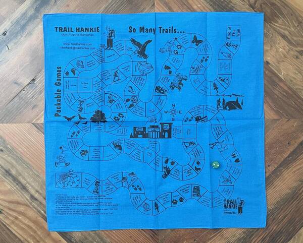 Trail Hankie Trail Game Bandana Turquoise Blue ターコイズ ブルー トレイルハンキー So Many Trails Game ハイキングゲーム