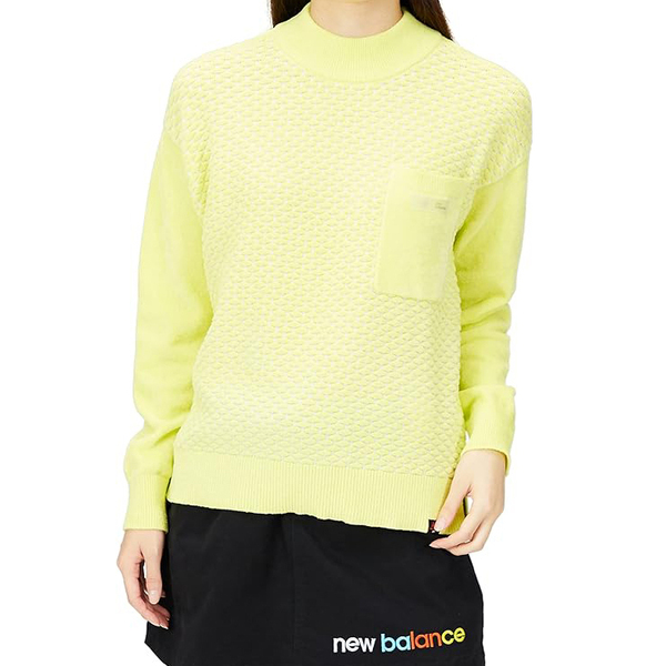 new balance ニューバランス ゴルフ レディース モックネックニット 012-2270506 060 イエロー Sサイズ(0)