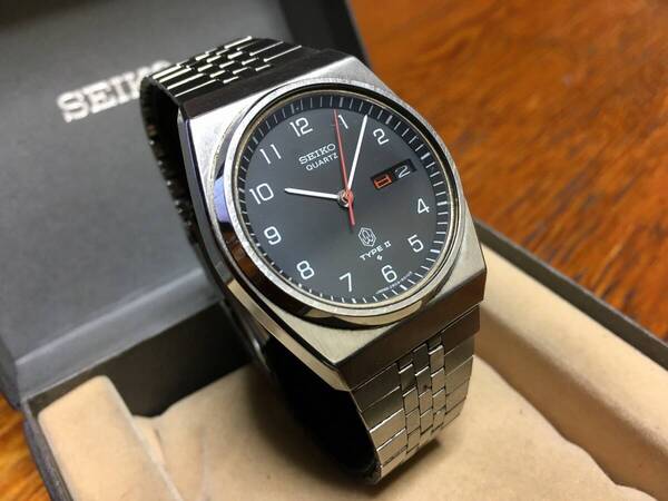 送料無料 SEIKO TYPEⅡ 0903-6000 いいデザインです 美品 動作未確認 外装部品取り VINTAGE セイコー