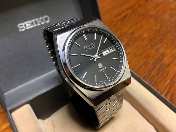 送料無料 SEIKO TYPEⅡ 0903-6000 いいデザインです 動作未確認 外装部品取り VINTAGE セイコー