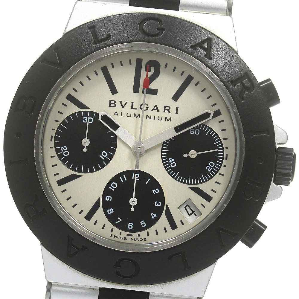 ブルガリ BVLGARI AC38TA アルミニウム クロノグラフ 自動巻き メンズ _844626