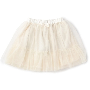 新品 3can4on インナーパンツ付ラメチュールスカート オフホワイト 14(140cm) 定価2530円