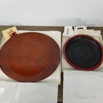 香川の漆器ひょうたん型お盆新品6皿