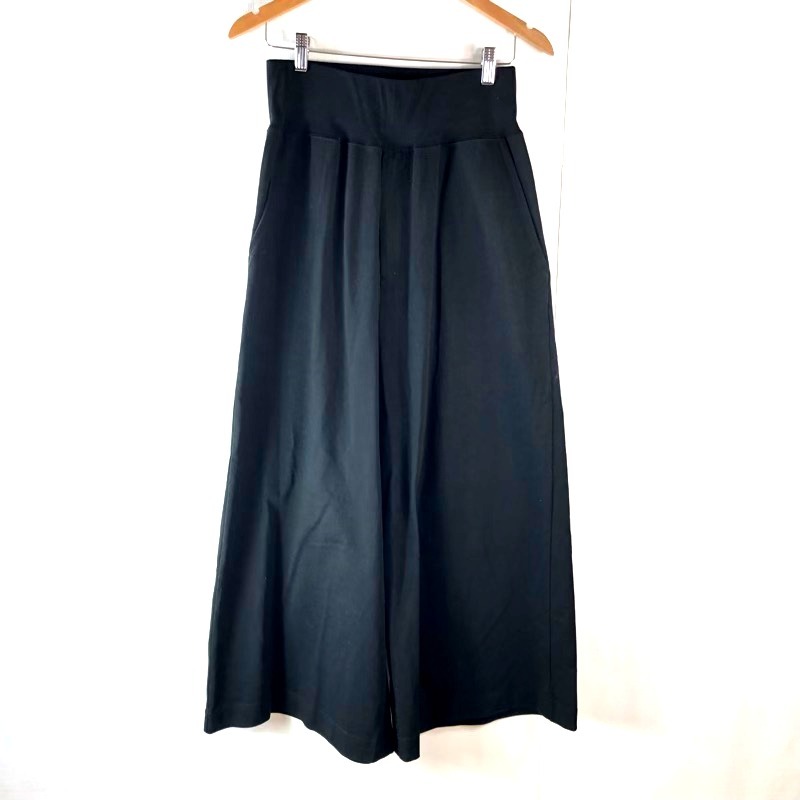 ローブスコンフェクションズ Robes & Confections キュロットパンツ 腰ゴム 綿100％ 黒 2サイズ 857647