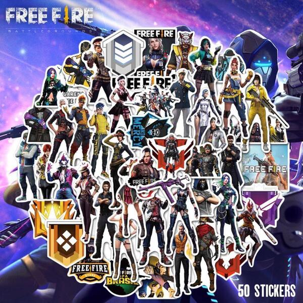 Garena Free Fire ステッカー 50枚セット PVC 防水 シール フリーファイア バトルロワイヤル モバイル FPS シューティング ゲーム