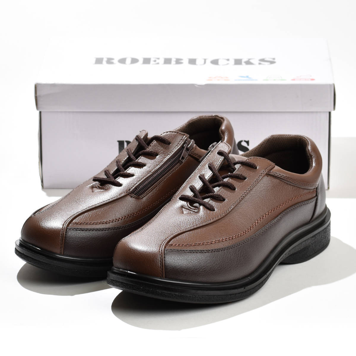 ウォーキングシューズ 26.0cm メンズ 靴 シューズ ダークブラウン 幅広 