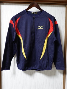 #1106# Mizuno MIZUNO бейсбол половина Zip тянуть over тренировка одежда M*