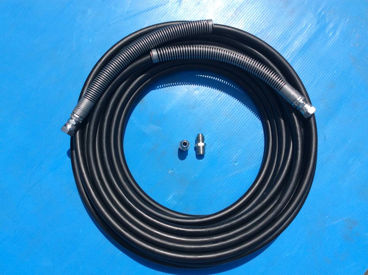 即決】★★★新品 ¥11,800円 210K耐圧-3/8(3分)サイズ-15M 国産メーカー高圧洗浄機ホース★★★