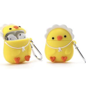 ひよこケース Airpods Airpods2ケース BB1235イエローひよこ 3DキュートカートゥーンAwin Case Airpodケース 3Dキュートカワイイ キッズ