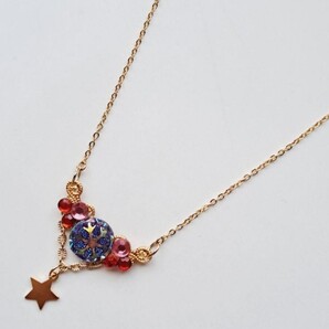 ※ハンドメイド※ 星のチャームとカボションのネックレス 推しの子 星野アイ イメージ