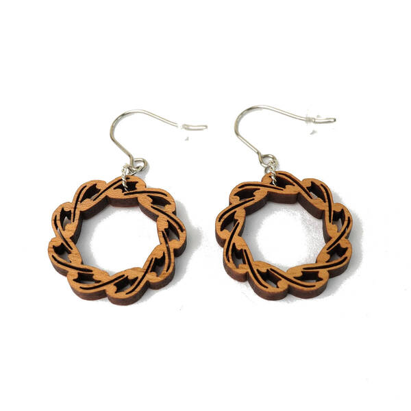 【木tch】クルミの木・ピアス(ハング)鎖