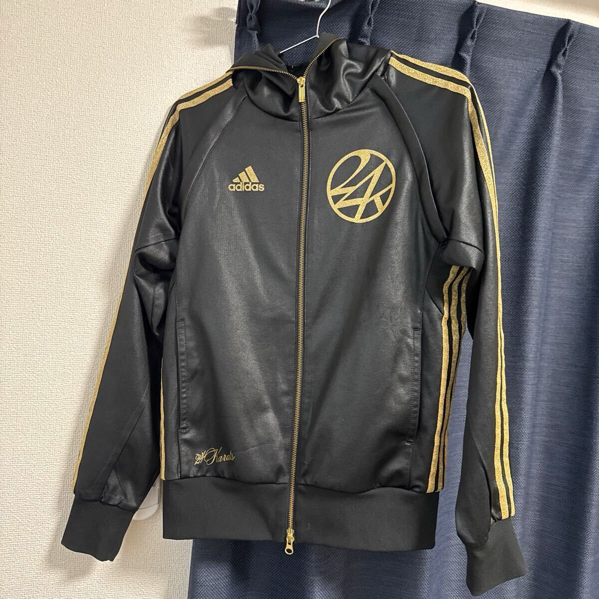 Adidas×24karats 2WAYジャージ上下セットアップ黒金アディダス