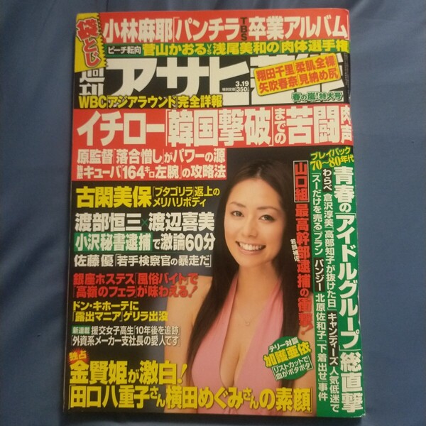 送料無料即決!週刊アサヒ芸能2009年3月19日号谷桃子小林麻耶翔田千里矢吹春奈花美ひな