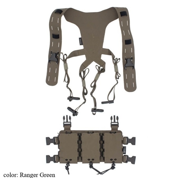 USA製 ワイルダータクティカル HITMAN GEAR Triple Rifle Placard with Lightweight Harness チェストリグ Ranger Greenカラー