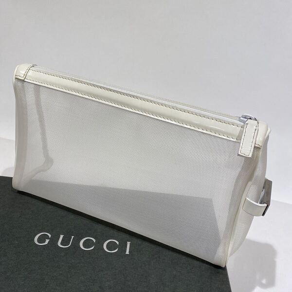 K00185 グッチ ポーチ GUCCI メッシュポーチ