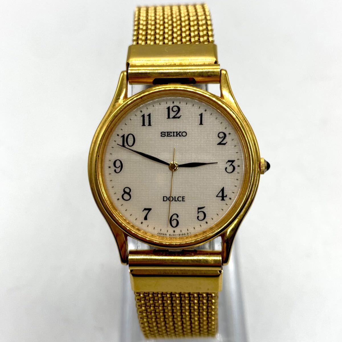 高級クォーツ 腕時計 SEIKO DOLCE 8J41-6100 ゴールド文字盤 高級クォーツ 腕時計 SEIKO DOLCE 8J41-6100 ゴールド文字盤