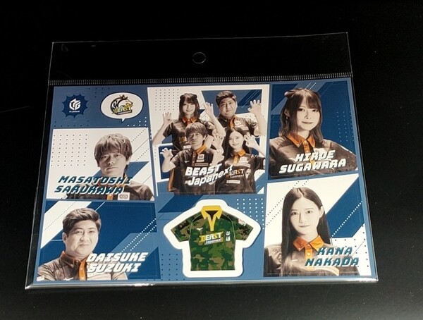 Mリーグ23-24 BEASTJapanextプレイヤーズシール 猿川真寿鈴木大介菅原千瑛中田花奈 麻雀 ステッカー