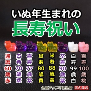 長寿祝い干支置物いぬ(還暦・古希・喜寿・傘寿・米寿・卒寿・白寿・百寿)【金運アップの招金堂】還暦祝い 赤いちゃんちゃんこ/紫/102