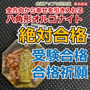 【絶対合格】受験合格・合格祈願 八角形オルゴナイトストラップ弁財天(べんざいてん)様【金運アップの招金堂】中学高校大学資格試験/308