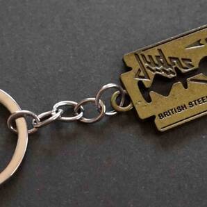 《KT骨董金黒JP刃型》アンティックゴールド☆新品『ジューダスプリースト』judas priest 金属 キーホルダー■イングランド British Steel