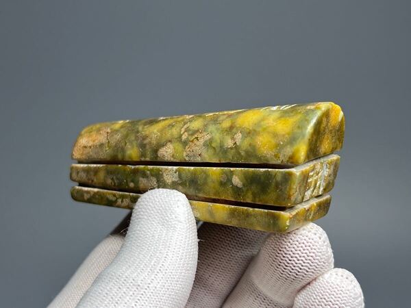 古美術 古玉 天然玉 河磨玉 細密彫 昇官發財 置物 金運 財運 置物 根付