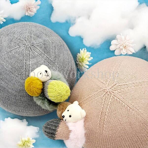 NICOBO(ニコボ)のアクセサリーハンドメイド くまちゃんのシッポ飾り (ピンク)