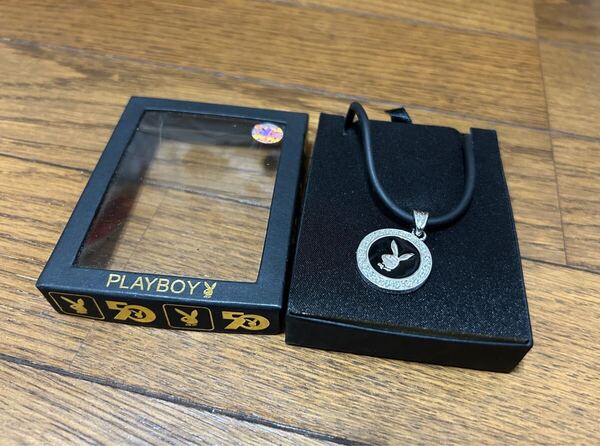 プレイボーイ PLAYBOY ネックレス チョーカー 首輪 アクセサリー シルバー ブラック 黒