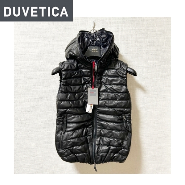 ◆正規品新品◆デュベティカ DUVETICA ダウンベスト レザー黒BLACK