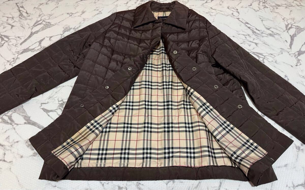 程度良好！◇日本製 BURBERRY LONDON バーバリー 中綿 キルティング ハーフコート◇Lサイズ（身長176-178センチ位） 三陽商会製  男性用