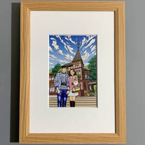 ■わたせせいぞう■「IN KOBE~風見鶏舞う空~」/B5マット額装品/貴重イラスト/印刷物/インテリア G1387