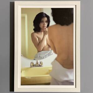 ■水沢アキ■「セクシーグラビア」/A4額装品/撮影)篠山紀信/巨乳/セクシー/女優/貴重写真/印刷物/インテリア G1442