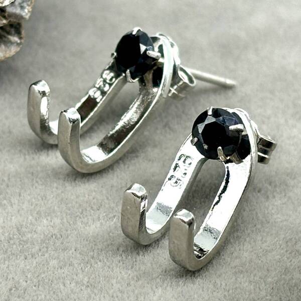 クロー デザイン スタッドピアス ◆ キャッチピアス メンズ シルバー925 20G S 新品 人気 未使用 ストリート カジュアル 3WAY 【PN287-8】