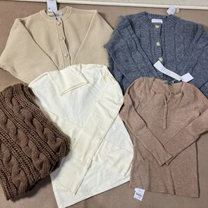 5着セット 色々まとめて 詳細不明 未使用に近い家庭保管品(タグ無し品が有る為) レディース トップス カーディガン 詳細不明