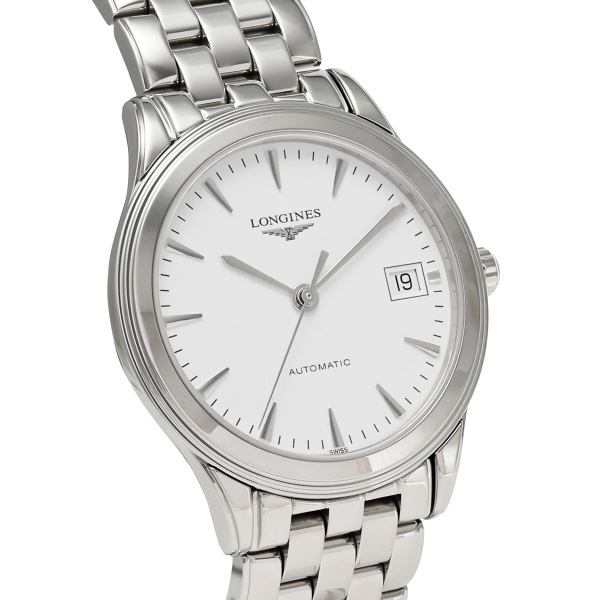 ロンジン LONGINES フラッグシップ L4.774.4.12.6 ホワイト文字盤 新品 腕時計 メンズ ロンジン LONGINES フラッグシップ L4.774.4.12.6 ホワイト文字盤 新品 腕時計 メンズ