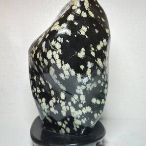 【雪華】◆4.2kg◆ スノーフレークオブシディアン 黒曜石 原石 鑑賞石 自然石 天然石 水石 鉱物 鉱石 置物 インテリア