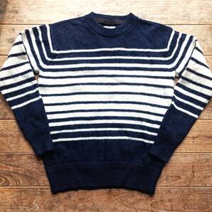 送料無料♪STILL BY HAND スティルバイハンド シェットランドボーダーニット ウールニットセーター size 46(M相当) 日本製 100% WOOL 美品