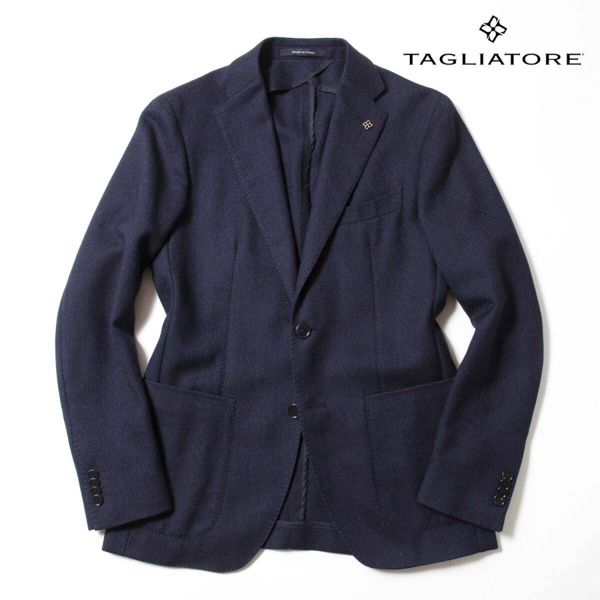 美品>TAGLIATORE×ブリッラ ネイビー バーズアイ ウール3ピース42 美品>TAGLIATORE×ブリッラ ネイビー バーズアイ ウール3ピース42