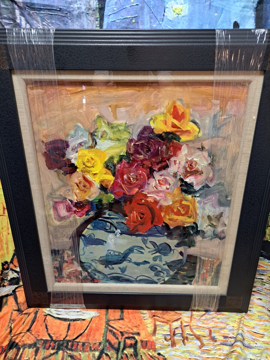 2025年最新】Yahoo!オークション -絵画 油彩 薔薇(美術品)の中古