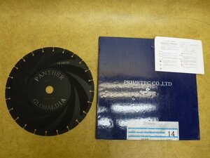 未使用 プライムテック パンサーグローバルダイヤ PG-14 Φ350x3.2Tx8Wx30.5H 鋳鉄専用 ダイヤモンドブレード 乾式ブレード エンジンカッタ