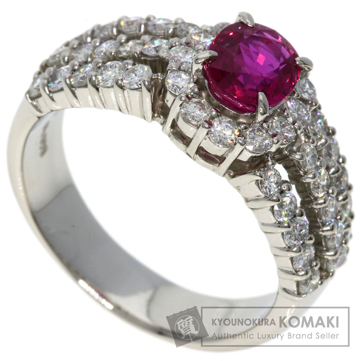ジュエリー ルビー ダイヤモンド リング・指輪 プラチナPT900 中古