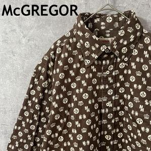 McGREGOR コーデュロイパターン柄シャツ ブランドロゴ 長袖 LメンズB1