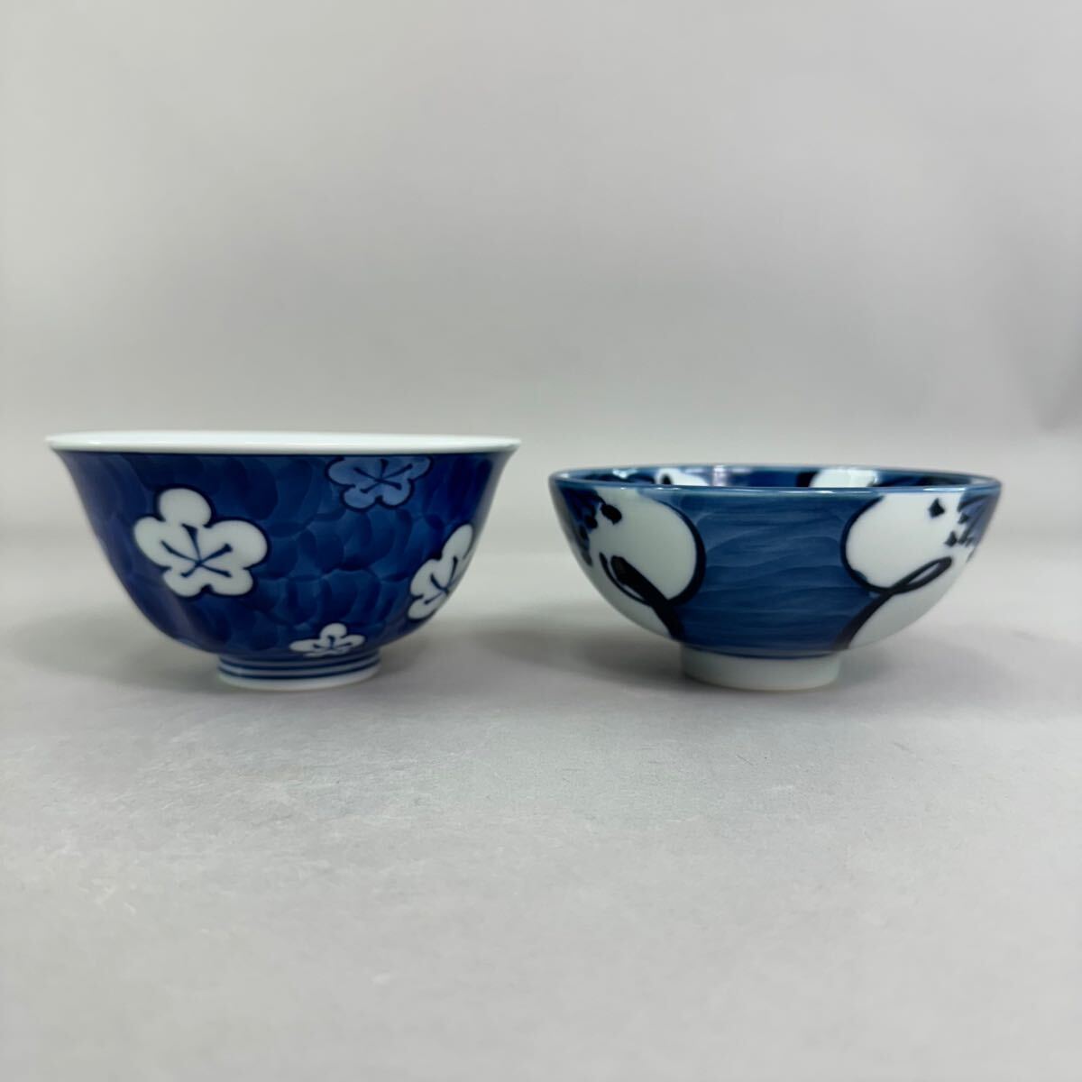 煎茶道具 有田焼 館林源右衛門 染錦 桐花文 湯呑 煎茶碗 5客 V