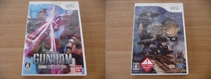 送料\230~中古Wiiソフト2本とおまけ付 ガンダム MS戦線 0079 モンスターハンター トライ モンハン 3 カプコン バンダイナムコ ニンテンドー