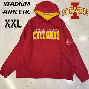 STADIUM ATHLETIC Iowa STATE cyclones メンズ カレッジロゴ チームロゴ パーカー フーディ XXL・3L レッド・赤×イエロー・黄色