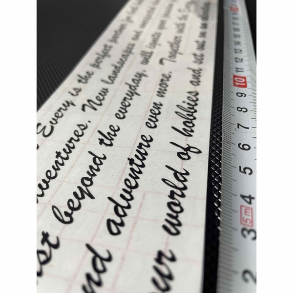 スズキ エブリイ 英文 英語 切り文字 筆記体 カッティングステッカー 転写シール 黒色